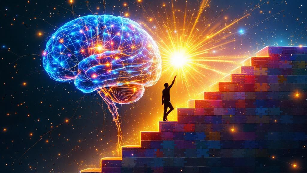 Psychology of Transformation – brain neuroplasticity and mindset shift visualization